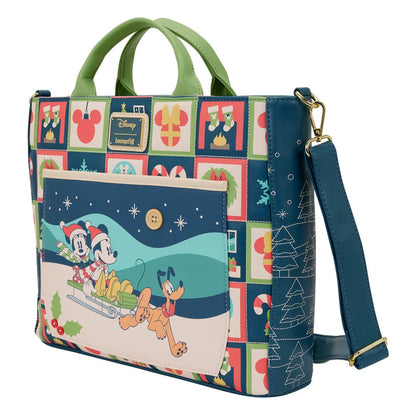 Disney by Loungefly canvas draagtas Mickey en Minnie Holiday