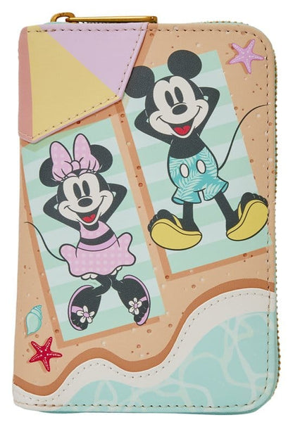 Mickey & Minnie Beach Fun-portemonnee met ritssluiting