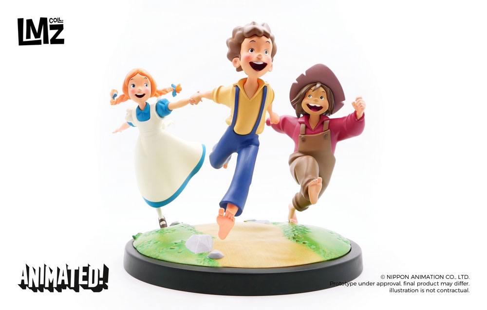 De avonturen van Tom Sawyer geanimeerd! Beeld Tom, Huck & Becky 23 cm
