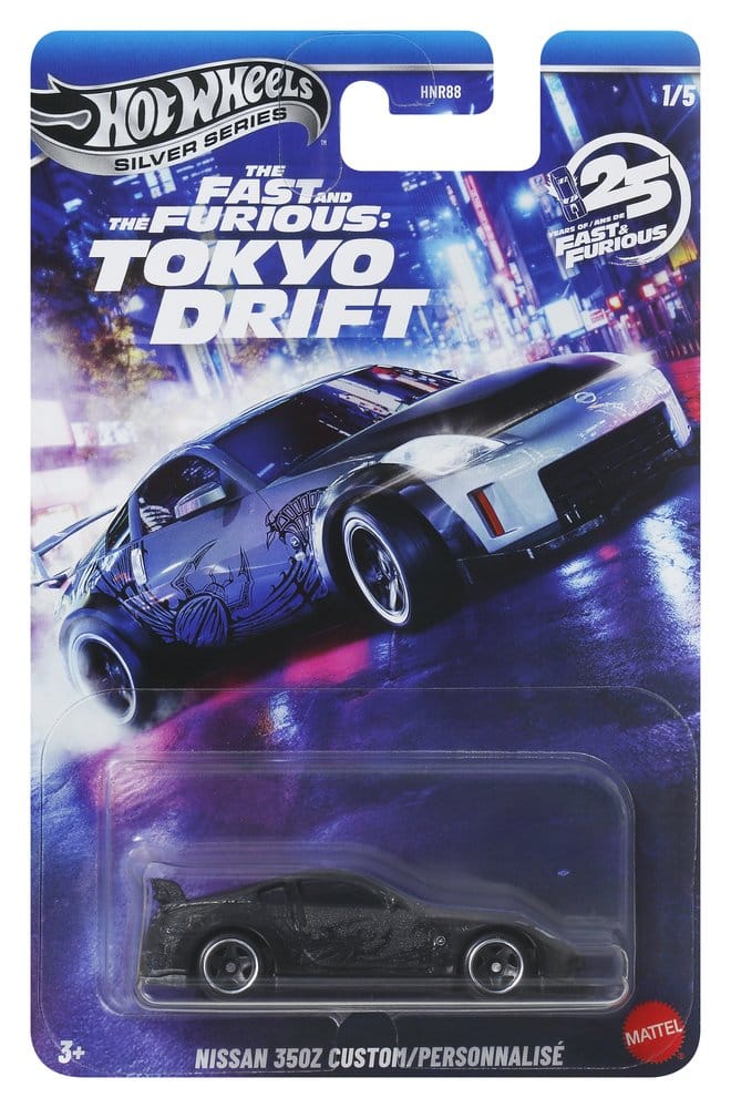 Fast & Furious Hot Wheels Silver Series gegoten voertuigen 1/64 979M Tokyo Drift-assortiment (24)