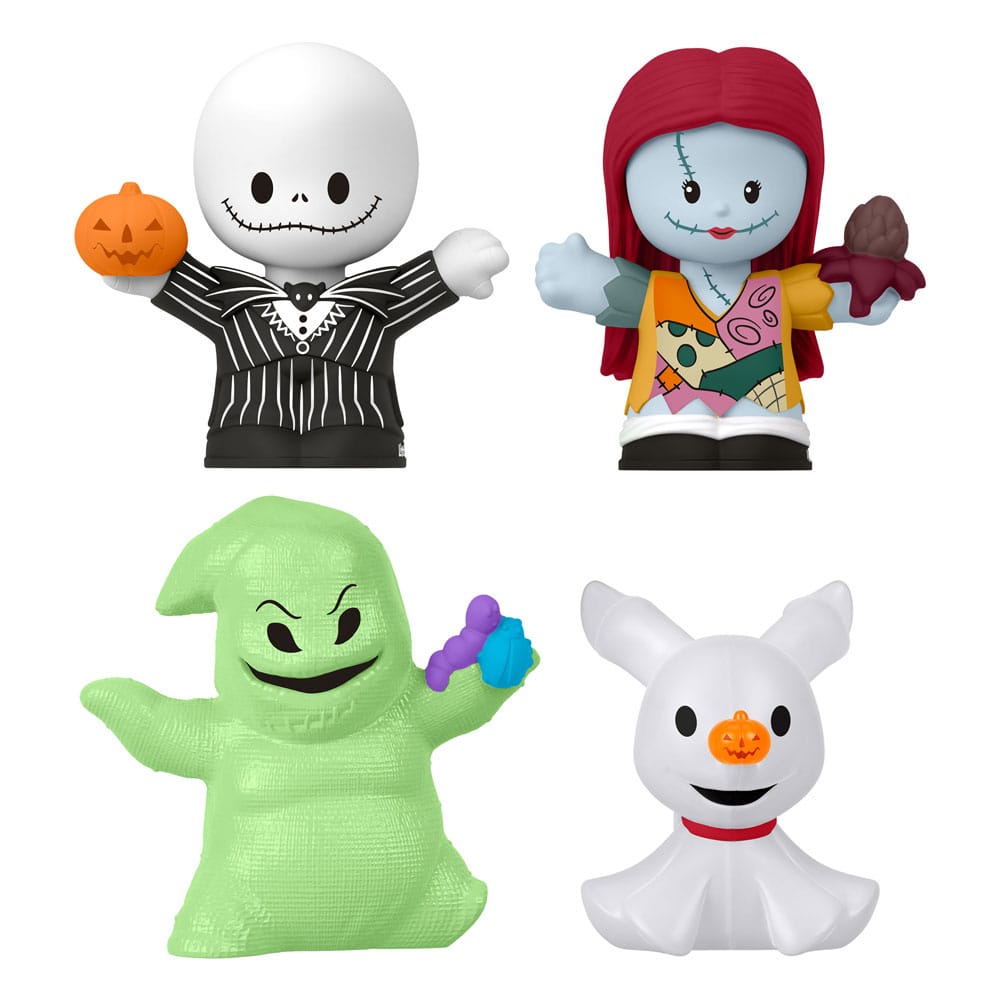 The Nightmare Before Christmas Fisher-Price Little People Collector minifiguren, 4 stuks, 7 cm