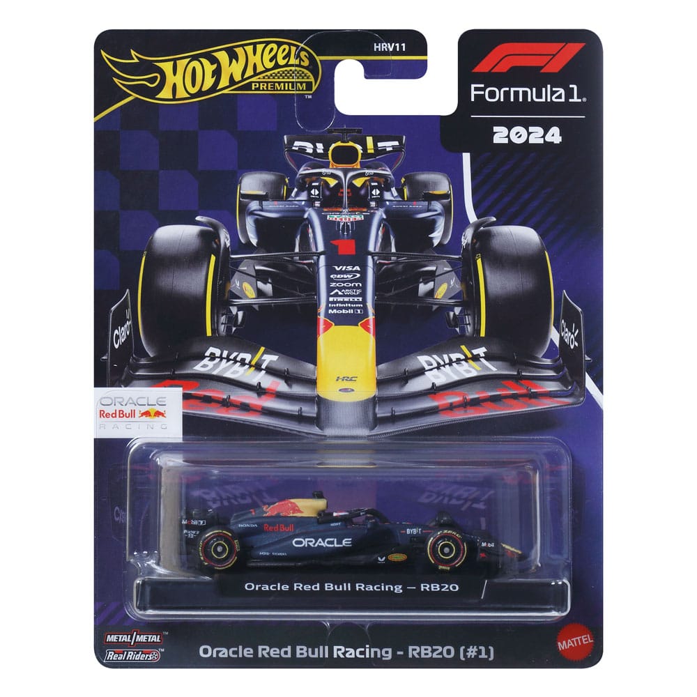 Formule 1 Hot Wheels Premium gegoten voertuig 1/64 Oracle Red Bull Racing RB20 (#1) (Max Verstappen 2024)
