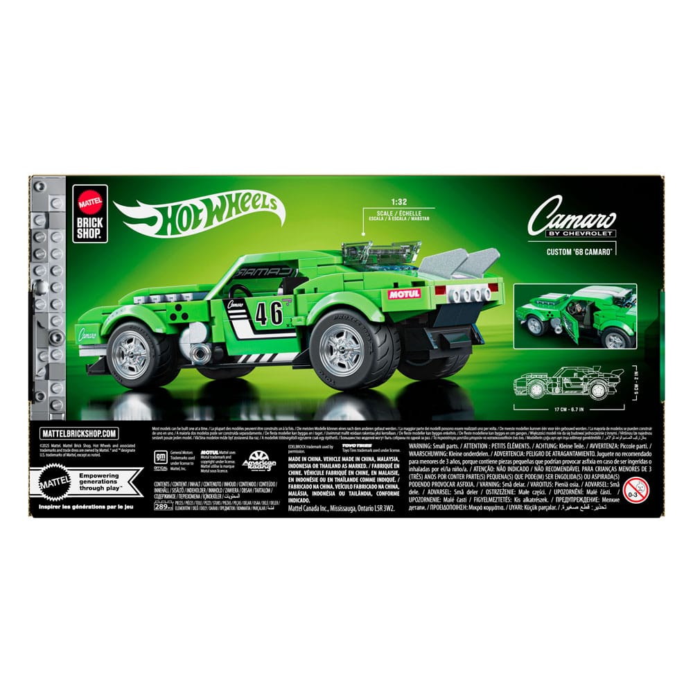 Mattel Brick Shop Hot Wheels Speed Series bouwset 1/32 Custom '68 Camaro