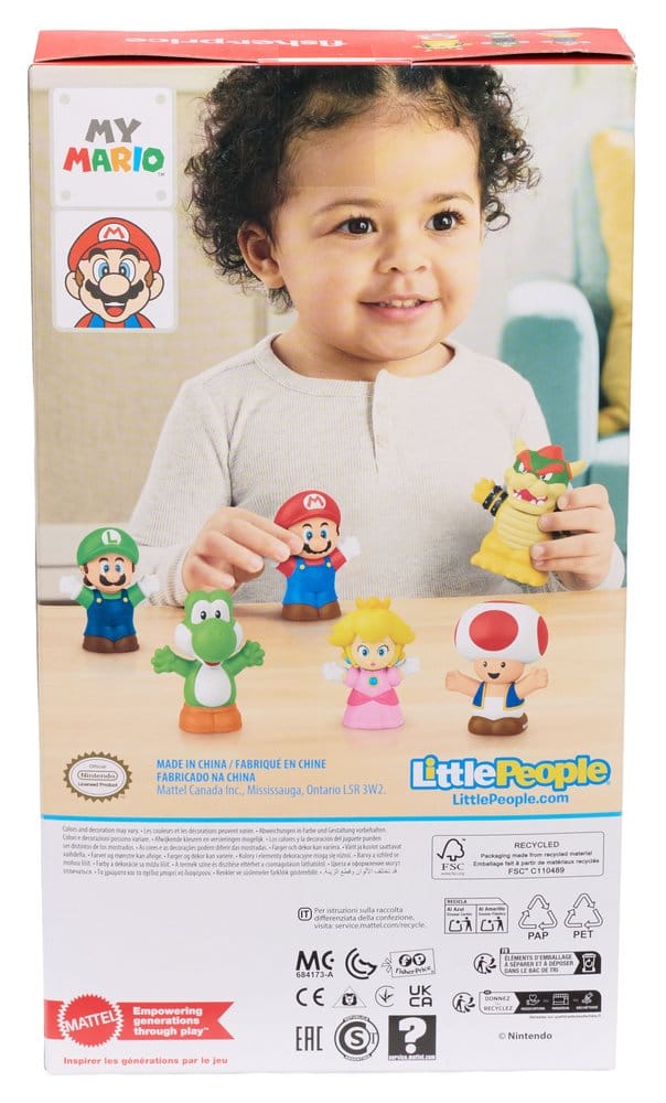 My Mario Little People Collector minifiguur, 6-pack, 7 cm