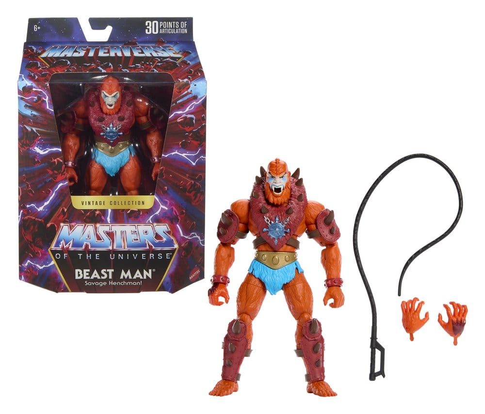 Masters of the Universe Masterverse Actiefiguur Vintage Collectie: Beast Man 18 cm