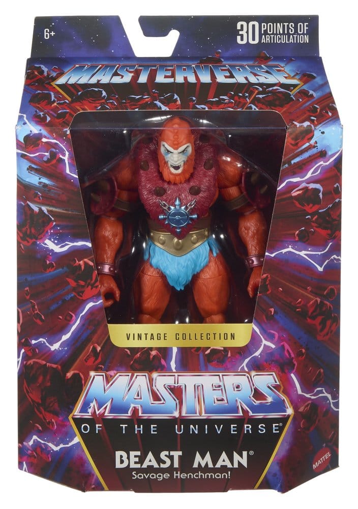 Masters of the Universe Masterverse Actiefiguur Vintage Collectie: Beast Man 18 cm