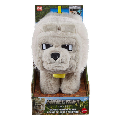 Een Minecraft -film pluche figuur Dennis de wolf 20 cm