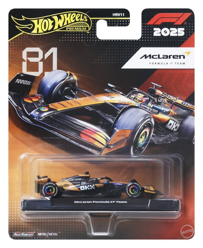 Formule 1 Hot Wheels Premium gegoten voertuig 1:64 Team McLaren: coureur 1