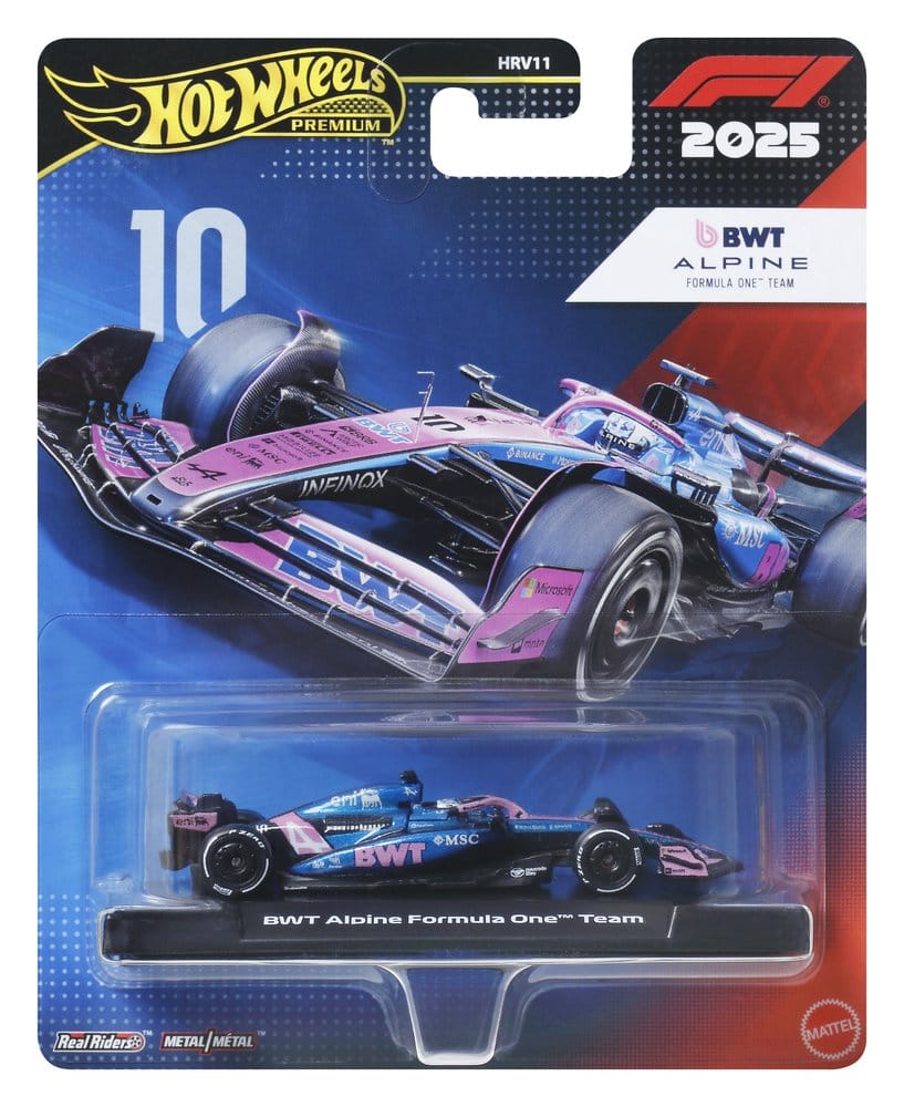 Formule 1 Hot Wheels Premium gegoten voertuig 1:64 Team Alpine: coureur 1