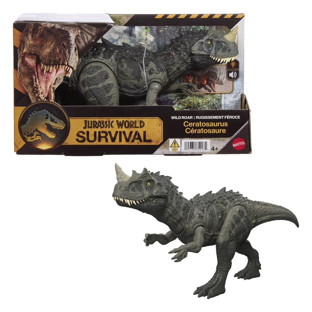 Jurassic World: Survival-actiefiguur Wild Roar Ceratosaurus