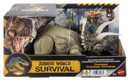 Jurassic World: Survival-actiefiguur Wild Roar Triceratops 31 cm