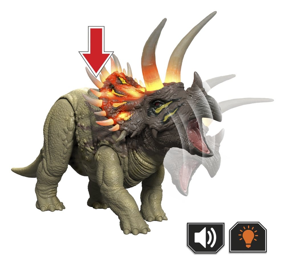 Jurassic World: Survival-actiefiguur Wild Roar Triceratops 31 cm