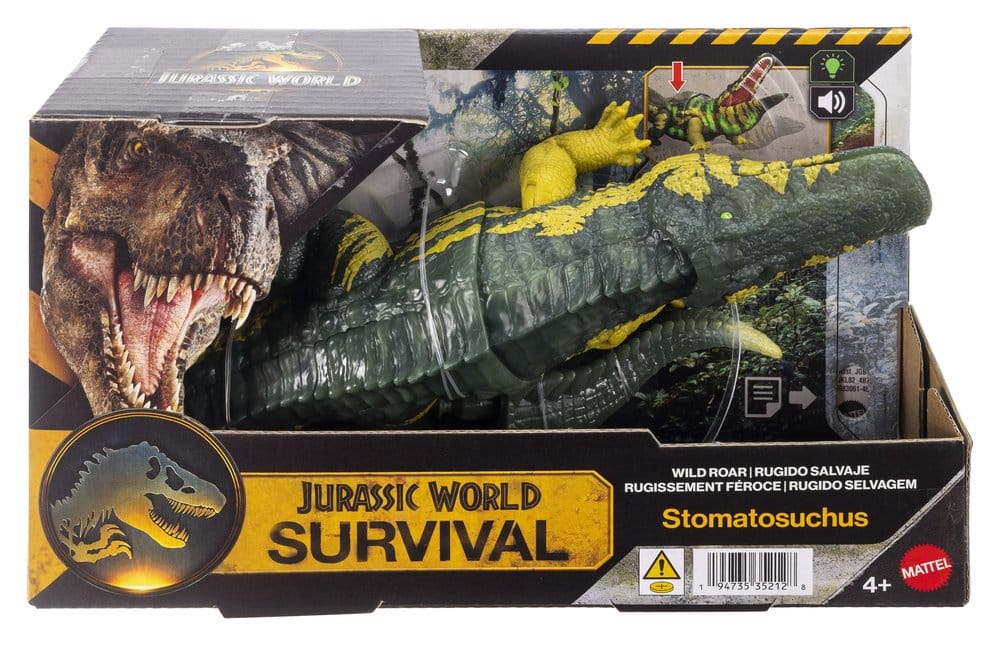 Jurassic World: Survival-actiefiguur Wild Roar Stomatosuchus 37 cm