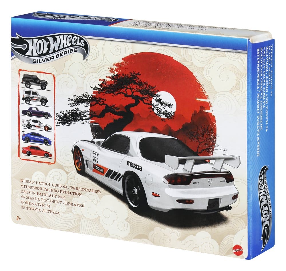 Hot Wheels Silver Series gegoten voertuig 6-pack 1/64 straten van Japan