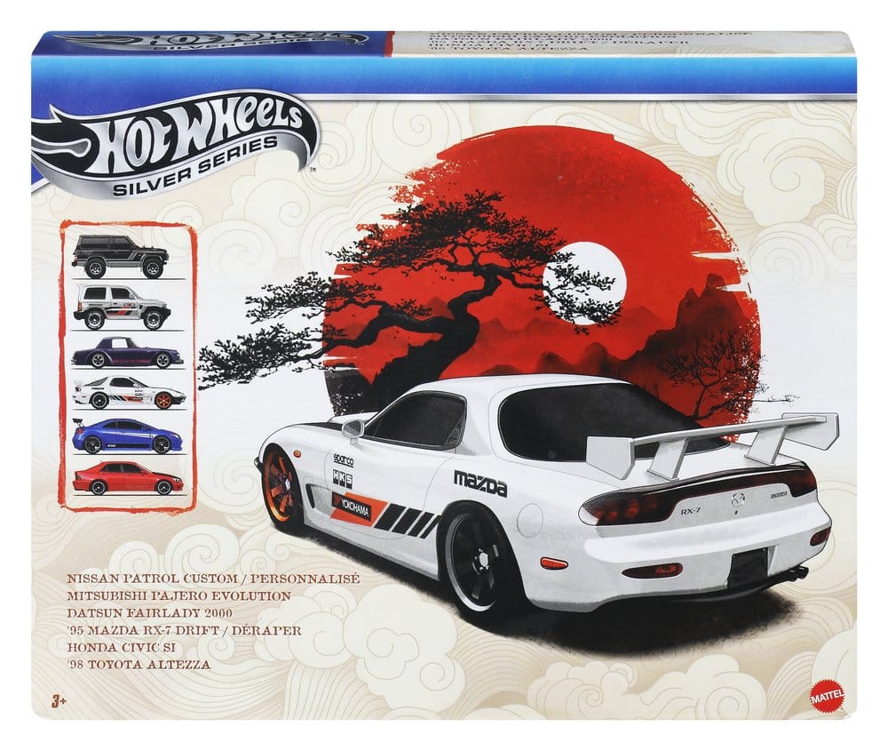 Hot Wheels Silver Series gegoten voertuig 6-pack 1/64 straten van Japan