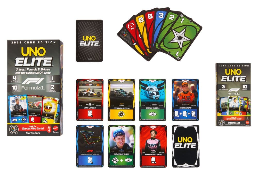 Formule 1 UNO-kaartspel Elite F1 boosterset