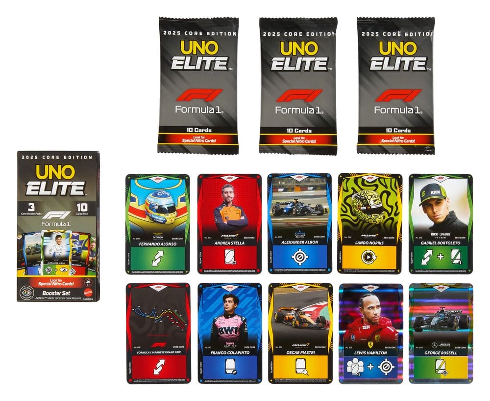 Formule 1 UNO-kaartspel Elite F1 boosterset