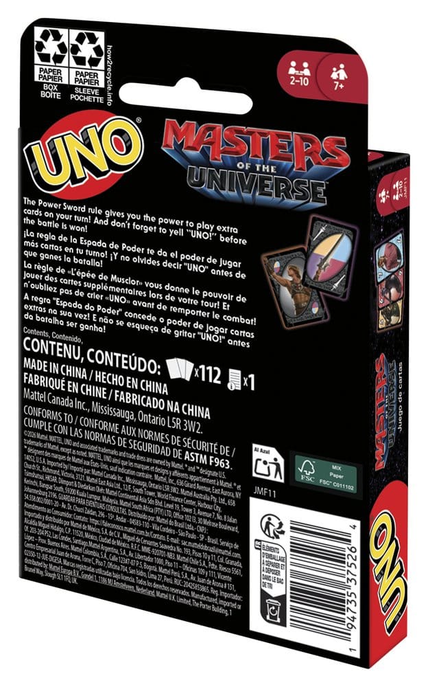 Masters of the Universe 2026 Movie UNO-kaartspel