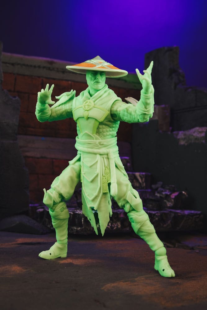 Mortal Kombat -actie Figuur Glow in the Dark Edition Raiden (Gold Label) 18 cm