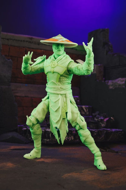 Mortal Kombat -actie Figuur Glow in the Dark Edition Raiden (Gold Label) 18 cm