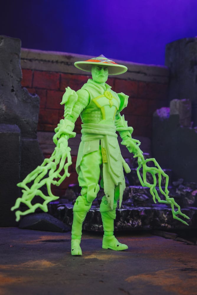 Mortal Kombat -actie Figuur Glow in the Dark Edition Raiden (Gold Label) 18 cm