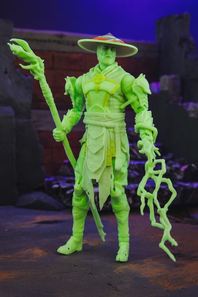 Mortal Kombat -actie Figuur Glow in the Dark Edition Raiden (Gold Label) 18 cm