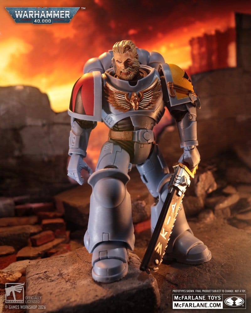 Warhammer 40.000 Actiefiguur Grijze Jager (Space Wolves) 18 cm