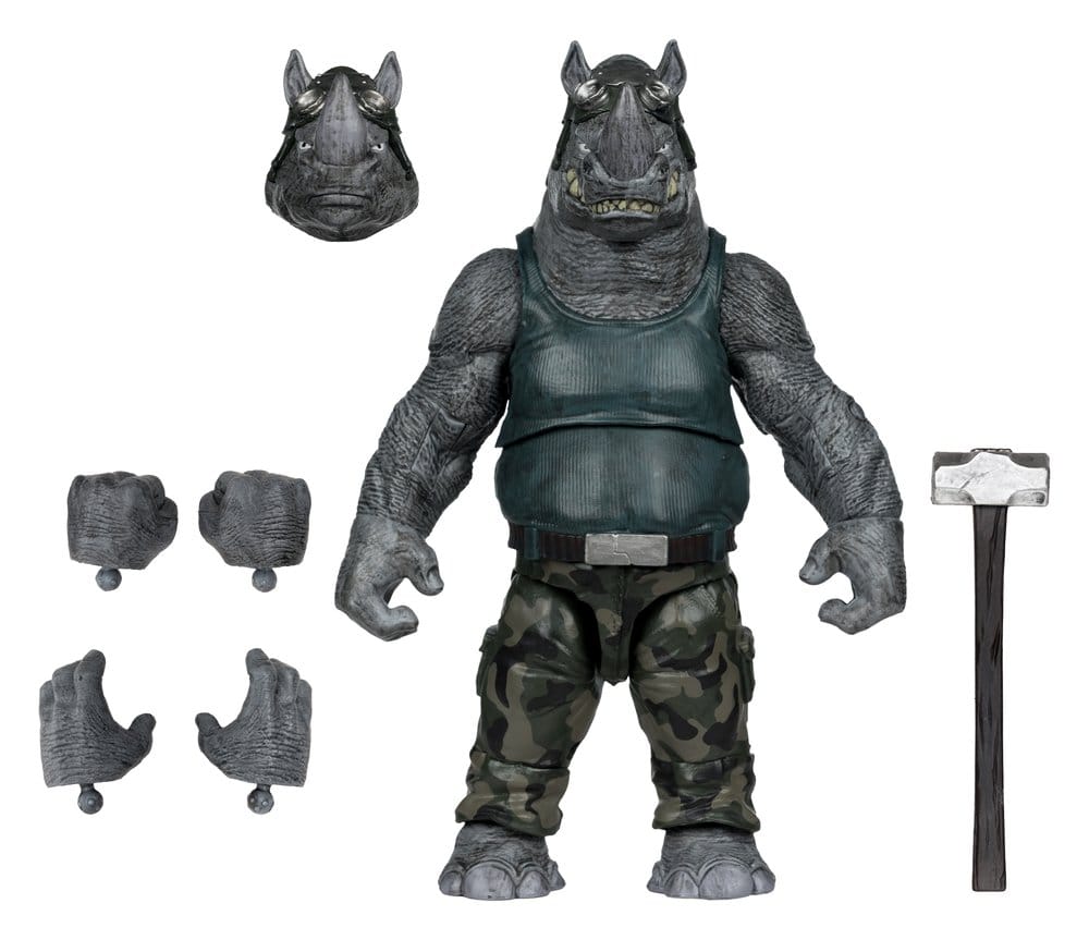 Teenage Mutant Ninja Turtles Page Punchers Actiefiguur Rocksteady 17 cm
