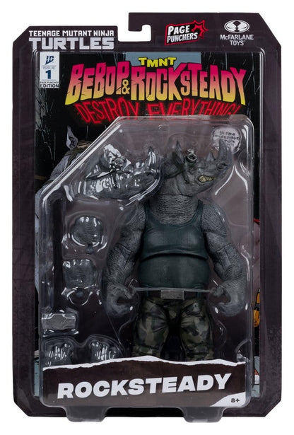 Teenage Mutant Ninja Turtles Page Punchers Actiefiguur Rocksteady 17 cm