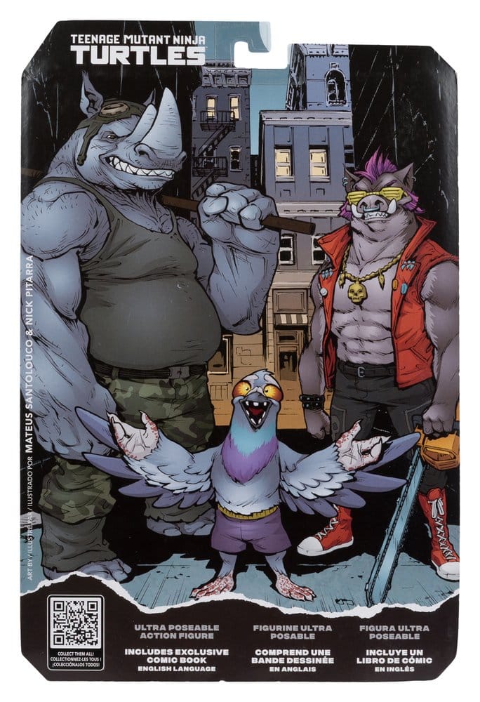 Teenage Mutant Ninja Turtles Page Punchers Actiefiguur Rocksteady 17 cm