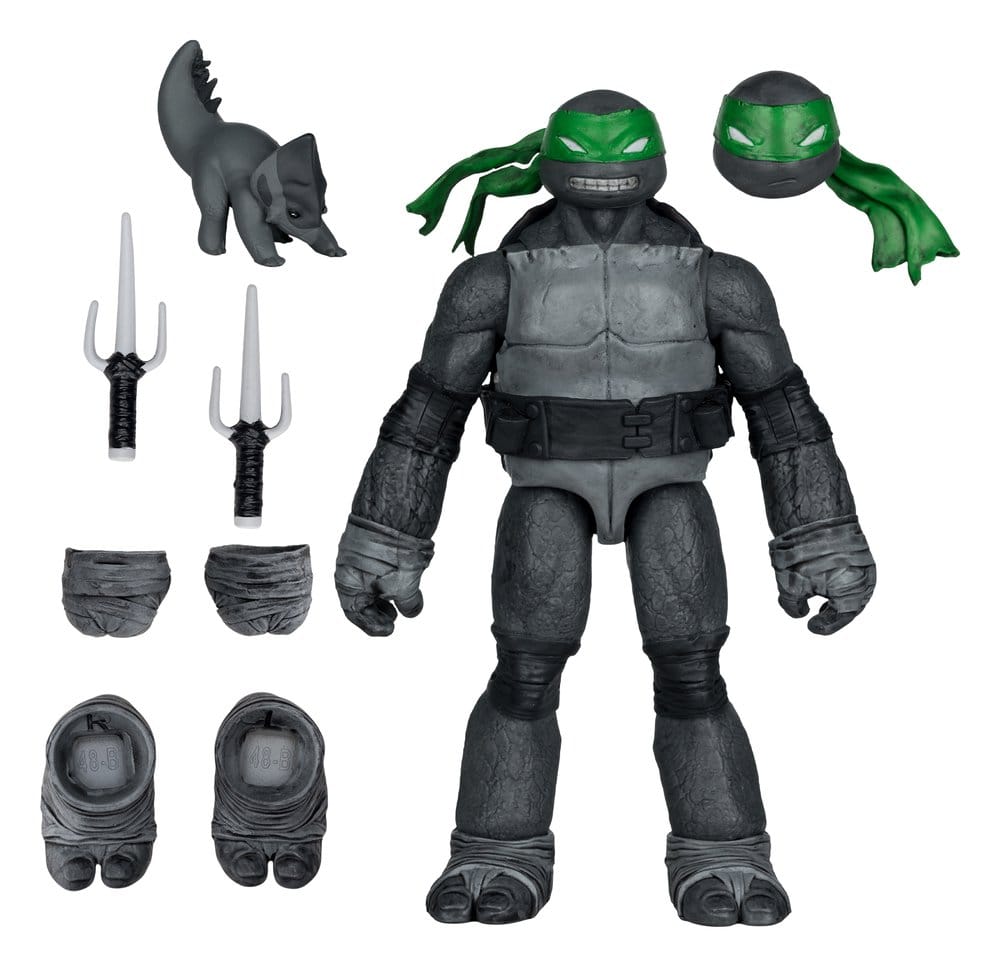 Teenage Mutant Ninja Turtles Page Punchers-actiefiguur (zwart, wit en groen) (rood-platina-editie) 13 cm