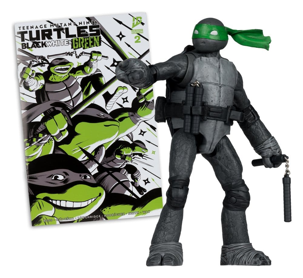 Teenage Mutant Ninja Turtles Page Punchers actiefiguur Michelangelo (zwart wit en groen) (rood platina editie) 13 cm
