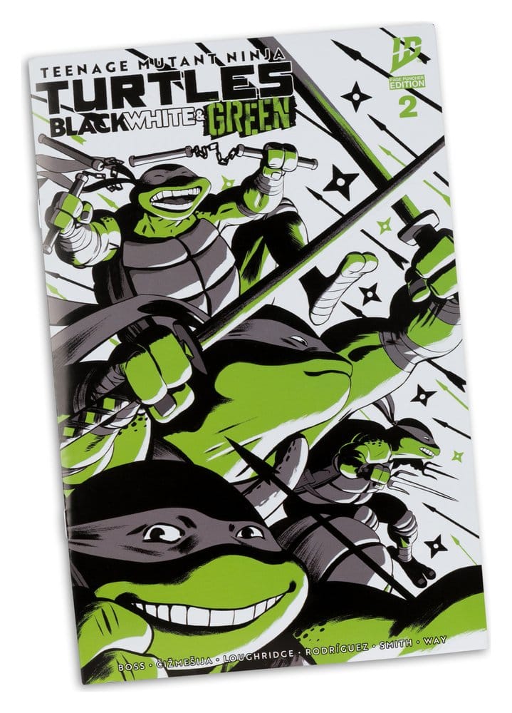 Teenage Mutant Ninja Turtles Page Punchers actiefiguur Michelangelo (zwart wit en groen) (rood platina editie) 13 cm