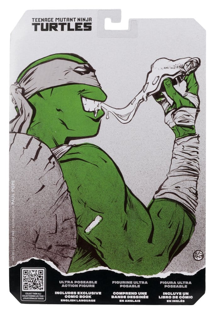 Teenage Mutant Ninja Turtles Page Punchers actiefiguur Michelangelo (zwart wit en groen) (rood platina editie) 13 cm