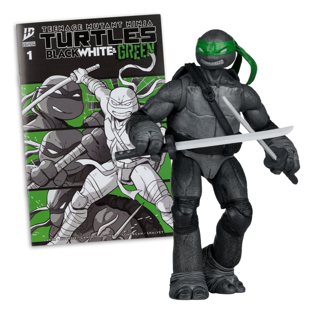 Teenage Mutant Ninja Turtles Page Punchers actiefiguur Leonardo (zwart wit en groen) (rood platina editie) 13 cm