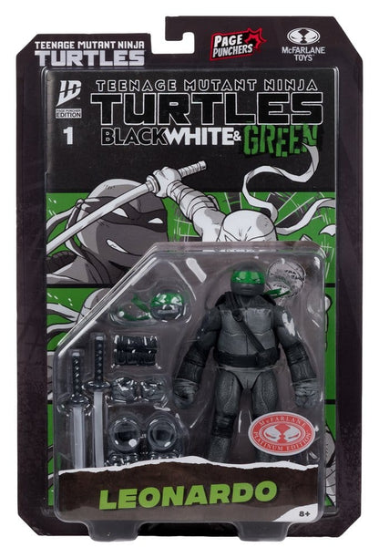 Teenage Mutant Ninja Turtles Page Punchers actiefiguur Leonardo (zwart wit en groen) (rood platina editie) 13 cm