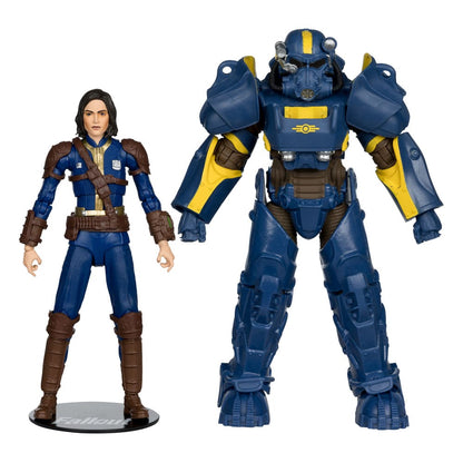 Fallout 4 Standbeeld 2-Pack T-60 Vault Tec & Sole Survivor 18 cm