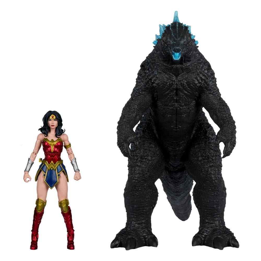 DC Justice League Monsterverse DC Multiverse actiefiguren 2-pack Wonder Woman Vs. Atomaire Blast Godzilla 18 cm