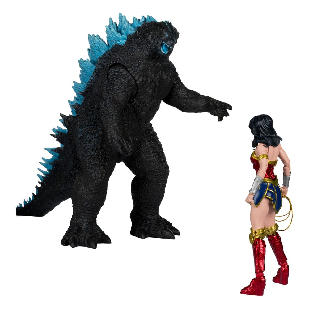 DC Justice League Monsterverse DC Multiverse actiefiguren 2-pack Wonder Woman Vs. Atomaire Blast Godzilla 18 cm