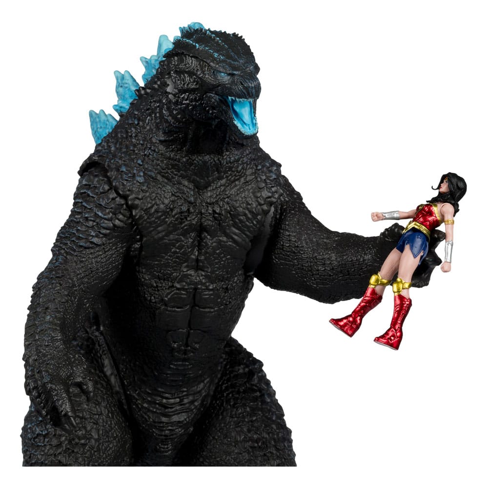 DC Justice League Monsterverse DC Multiverse actiefiguren 2-pack Wonder Woman Vs. Atomaire Blast Godzilla 18 cm
