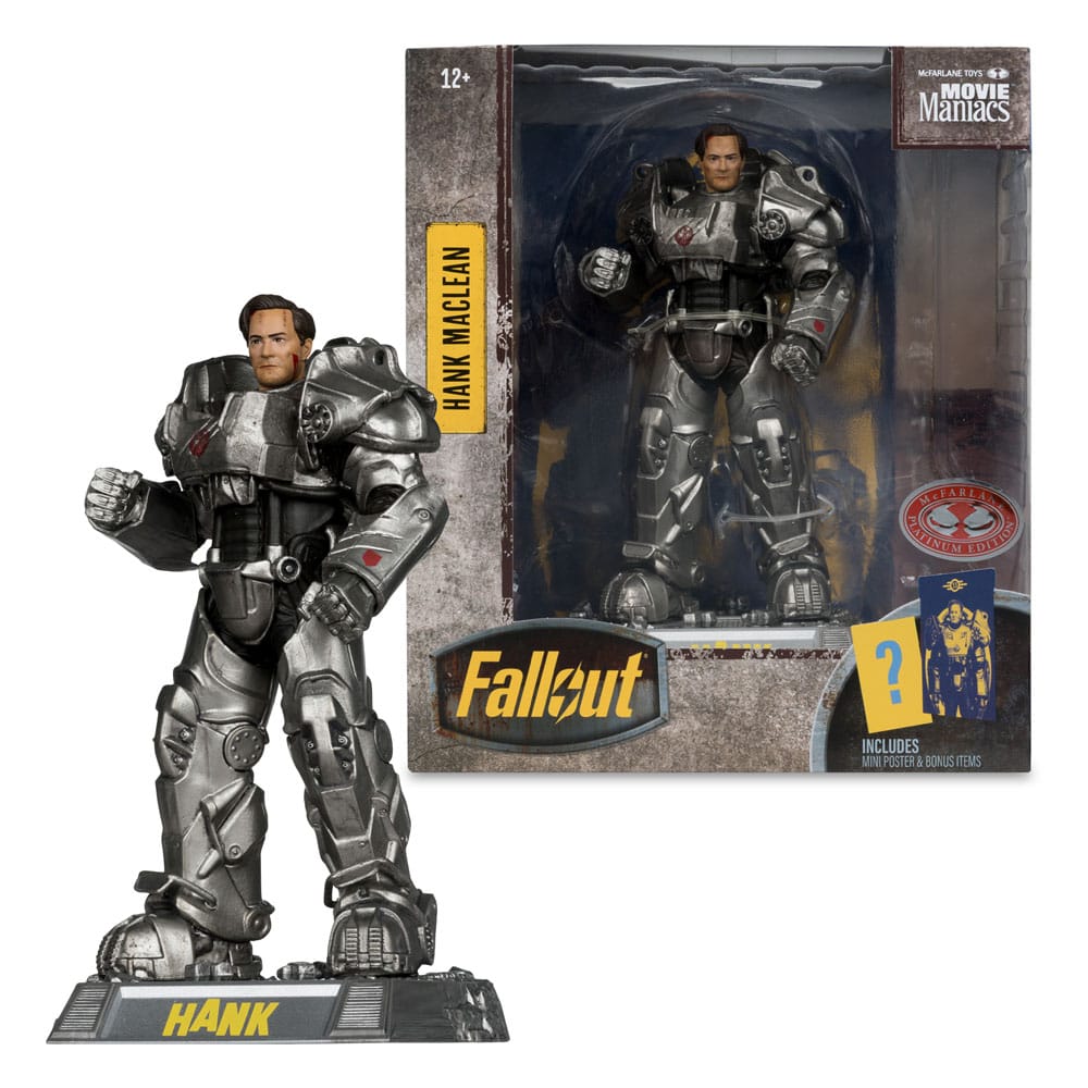 Fallout Movie Maniacs Actiefiguur Hank Maclean (Seizoen 2) (Red Platinum Edition) 17 cm
