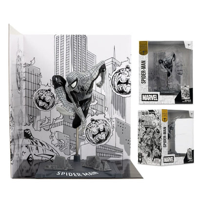 Marvel Collection PVC-standbeeld 1/10 Spider-Man (Spider-Man #6) (Line Art) (Gold Label) 10 cm