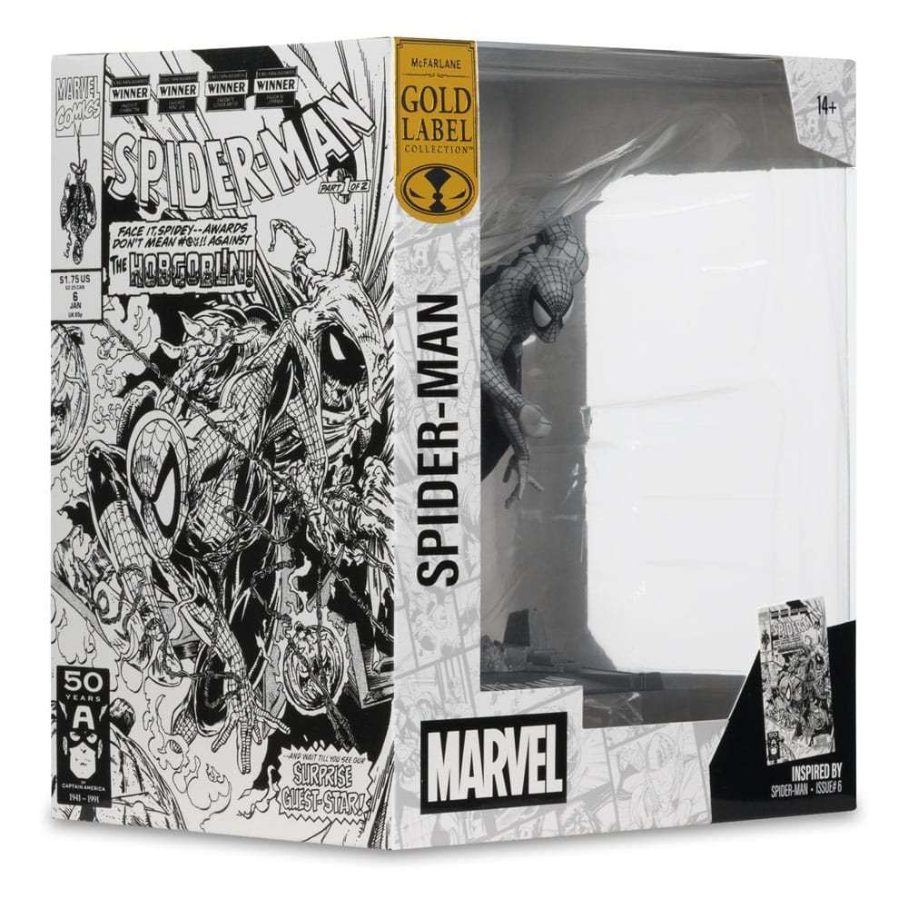 Marvel Collection PVC-standbeeld 1/10 Spider-Man (Spider-Man #6) (Line Art) (Gold Label) 10 cm