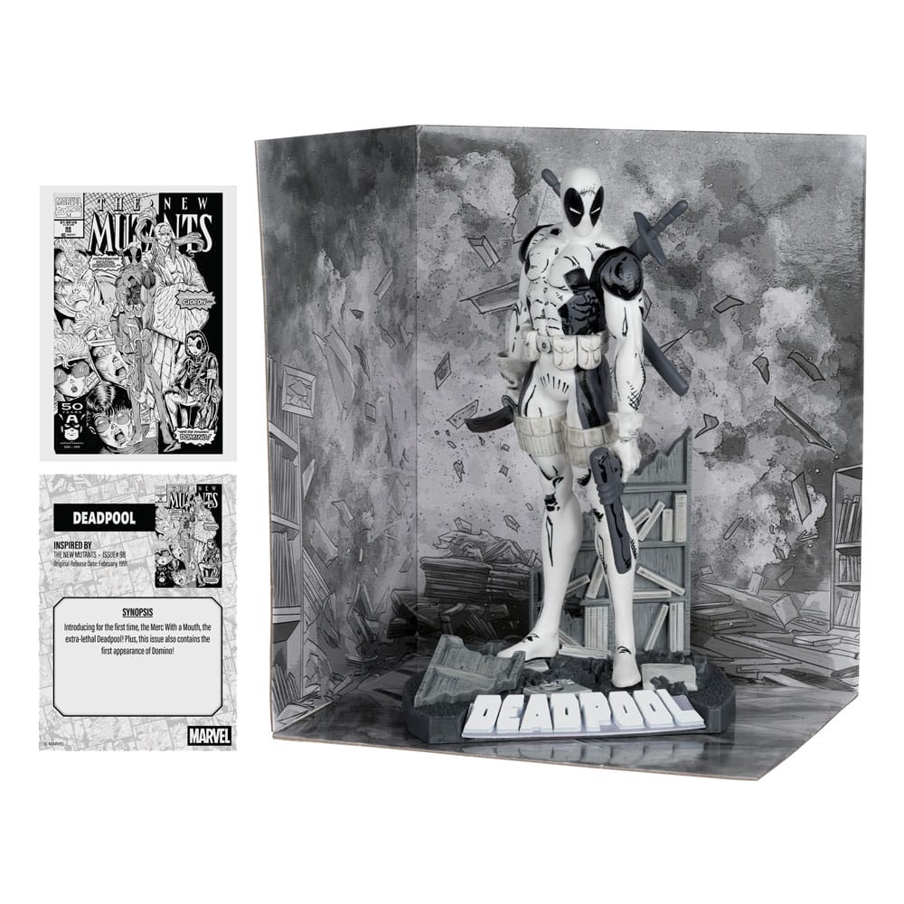 Marvel Collection PVC-beeld 1/10 Deadpool (The New Mutants #98) (Line Art) (gouden label) 17 cm