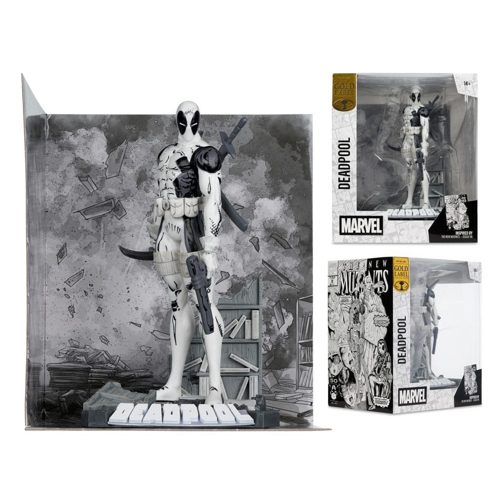 Marvel Collection PVC-beeld 1/10 Deadpool (The New Mutants #98) (Line Art) (gouden label) 17 cm
