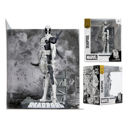 Marvel Collection PVC-beeld 1/10 Deadpool (The New Mutants #98) (Line Art) (gouden label) 17 cm