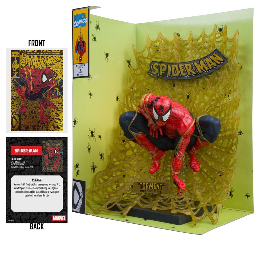 Marvel Collection PVC-beeld 1/6 Spider-Man (Spider-Man # 1) (gouden editie) (gouden label) 15 cm