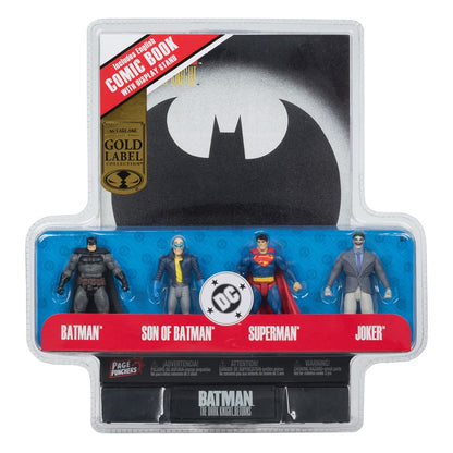 DC Direct Page Punchers Action Figuur 4-Pack Batman & Son of Batman & Superman & Joker 7 CM