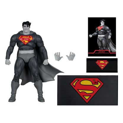 DC Multiverse actiefiguur Superman (The Dark Knight Returns) (Black & White Accent Edition) (gouden label) 18 cm