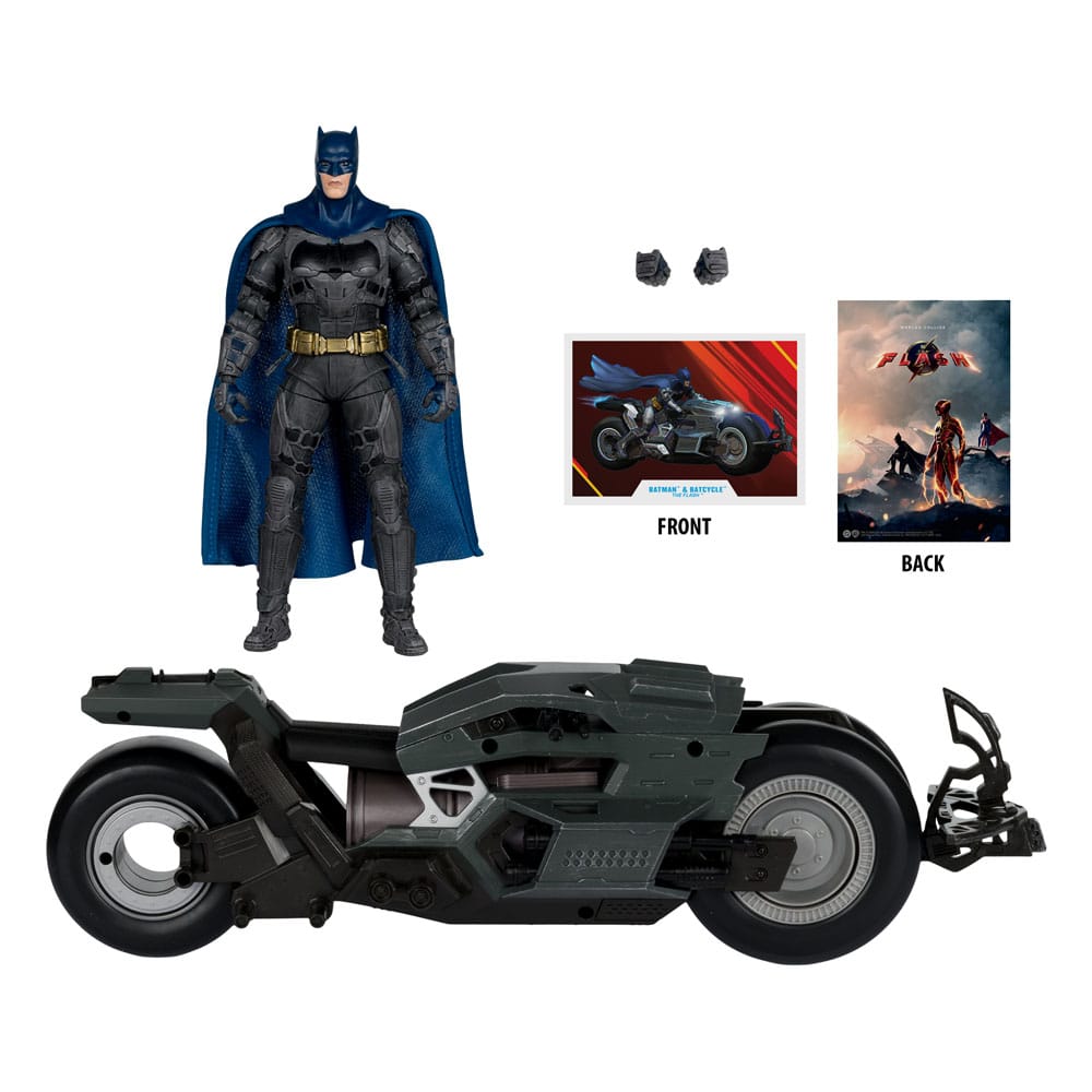 De Flash DC Multiverse Vehicle Batcycle met Batman